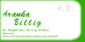 aranka billig business card